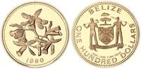 Belize 100 Dollar Gold Blume Auflage 956 Stück -