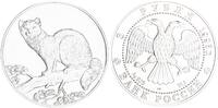Russland 3 Rubel Zobel - 1 oz Silber -