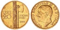 Italien 20 Lire Gold Vittorio Emanuele III. 1900-1946, selten -