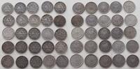 Deutschland / Kaiserreich 1/2 Mark Lot 25 Stück !!!! Kaiserreich Anlegerposten Silber !!! 1/2 Mark Kursmünzen J.16 1905 - 1919 -