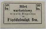 Rogozna, Polen/Rogasen, Posen 50 fen. Stadt, Notgeld, selten! -