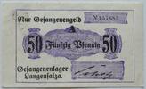 Langensalza, Thüringen 50 Pfennig Gefangenenlager, Notgeld, Lagergeld -