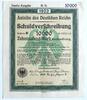 Deutsches Reich 10000 Mark Schuldverschreibung, Anleihe, Buchstabe D, ohne Coupons -