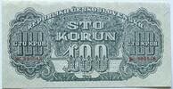 100 Korun/Kronen 1944 Tschechoslowakei Specimen leicht gebraucht
