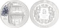 China 10 Yuan XXIX. Olympische Sommerspiele, Peking - Traditionelle Residenz Silber Coloriert -