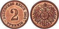 Deutschland / Kaiserreich 2 Pfennig Kursmünze J.11 aus Originalrolle -