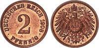 Deutschland / Kaiserreich 2 Pfennig Kursmünze J.11 aus Originalrolle -