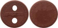 Drittes Reich braune Porzellanmedaille (Meißen) Auf die Angliederung der Ostmark -