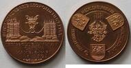 Paul Schack Kupfermedaille 10 Jahre Arbeitskreis Mecklenburgische Münzgeschichte, histor. Medaille 1701 -