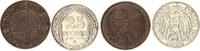Kaiserreich /Weimar 25 + 4 Pfennig kleines Lot J.315,J.18 -