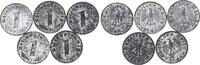 Deutschland / Alliierte Besetzung 5 x 1 Pfennig kleines Lot J.373 b -