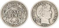 One Dime 1913 USA USA One Dime 1913- Silber - Barber ss