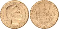 Uruguay 5 Pesos Gold 100 Jahre Verfassung, seltenes Jahr -