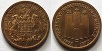 Hamburg Bronzemedaille 100 Jahre Hamburgische Münze, Design wie 3 Mark Wappenseite Kaiserreich !!! -
