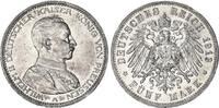 Preußen 5 Mark Silber Kaiser in Uniform Wilhelm II -