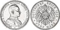 Preußen 5 Mark Silber Kaiser in Uniform Wilhelm II -