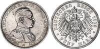 Preußen 5 Mark Silber Kaiser in Uniform Wilhelm II -