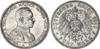 Preußen 5 Mark Silber Kaiser in Uniform Wilhelm II -