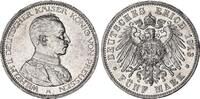 Preußen 5 Mark Silber Kaiser in Uniform Wilhelm II -