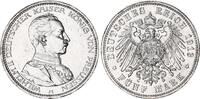 Preußen 5 Mark Silber Kaiser in Uniform Wilhelm II -
