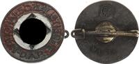 Orden  3. Reich NSDAP Parteiabzeichen lackiert M1/34 Karl Wurster, Markneukirchen stark gebraucht, innen nachlackiert