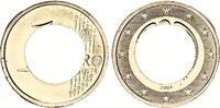 Deutschland 1 Euro Fehlprägung: ohne Innenteil, nur Ring aus Originalrolle -