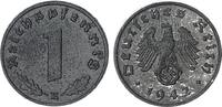 Drittes Reich 1 Pfennig 1942 E J.369 prägefrisch,winz. Flecken,Zinkpatina 15,00 EUR  plus 5,95 EUR verzending