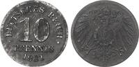 Deutschland / Kaiserreich 10 Pfennig Ersatzmünze J.299 Fehlprägung auf dünnem Schrötling. Gewicht nur 2,62g * -