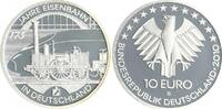 Deutschland / Eurowährung 10 Euro Silber 175 Jahre Eisenbahn Münzzeichen D in Münzkapsel -