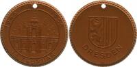 Deutschland Meissen Porzellanmedaille Dresden 13.Februar 1945-1955 -
