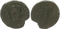Antike / Römische Kaiserzeit / Macrinus AE 26 Macrinus Provinzialprägung, Tyche mit Füllhorn und Steuerruder -