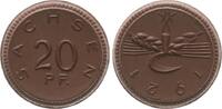 Weimar Freistaat Sachsen 20 Pfennig 20 Pfennig Freistaat Sachsen französische Prägung 180°Stempeldrehung -