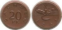 Weimar Freistaat Sachsen 20 Pfennig französische Prägung 20 Pfennig Freistaat Sachsen prägefr., französische Prägung 180°Stempeldr. (2) -