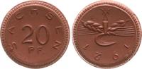 Weimar Freistaat Sachsen 20 Pfennig französische Prägung 20 Pfennig Freistaat Sachsen prägefr., französische Prägung 180°Stempeldr. (3) -
