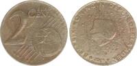 Niederlande 2 Cent Fehlprägung Schrötling zu dünn und klein, ohne Randrille -