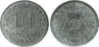 Deutschland / Kaiserreich 10 Pfennig Dickabschlag 10 Pfennig J.299 1921 Fehlprägung auf dickem Zinkschrötling. Gewicht 4,1g -