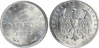 Deutschland / Weimar / Inflation 3 Mark Fehlprägung 3 Mark Aluminium J.303 1922 A Fehlprägung, 2 x übereinander geprägt,prfr. -