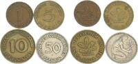 xxx Deutschland Lot 1,5,10,50 Pfennig 1 Satz Bank dt.Länder- 1949 F 1,5,10,50 Pfennig ss -