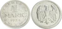 Deutschland 1 Mark 1924A auf Silberschrötling ohne Randschrift 1 Mark 1924A Fehlprägung auf Silberschrötling ohne Randschrift -