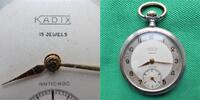Schweiz HERREN TASCHENUHR, HERREN TASCHENUHR, KADIX, 15 Jewels, Antichoc, gute Funktion, ca. 1940, -