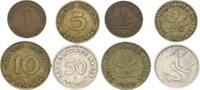 Deutschland Lot 1,5,10,50 Pfennig 1 Satz Bank dt.Länder- 1949 J 1,5,10,50 Pfennig -