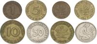Deutschland Lot 1,5,10,50 Pfennig 1 Satz Bank dt.Länder- 1949 G 1,5,10,50 Pfennig ss -