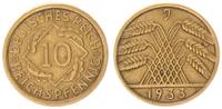 Deutschland / WEIMAR 10 Pfennig WEIMAR 10 Pfennig J.317 1933 J (6) -