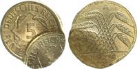 Deutschland / Weimar 5 Pfennig Weimar 5 Pfennig 1924A Fehlprägung Doppelprägung der Wertseite !!! -
