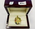 Gold 585 Anhänger, Gold 585 mit bunten Steinen, 5,9g, ca. 2,5cm groß -