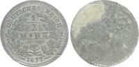 Deutschland / Kaiserreich / PROBEPRÄGUNG 50 Pfennig Kaiserreich Bleiprobe der Wertseite 1/2 Mark 1877 -