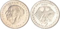 Deutschland 2 DM 2 DM Heuss 1970 F, Fehlprägung,auf halbem geplatzten Schrötling -