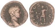 Sesterz 222-235 Antike / Römische Kaiserzeit Alexander Severus  Sev.A. n.l. stehend VIRTVTI AVGVSTI SC, s-ss