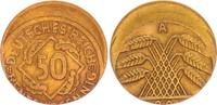 Weimar 50 Pfennig dezentriert Fehlprägung: 50 Pfennig 1924 A 20 % dezentriert -