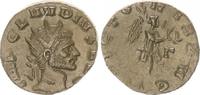 Antike / Römische Kaiserzeit/Claudius II Antoninian, Claudius Gothicus Antoninian RS Victoria n.r. gehend, VICTORIA AVG -